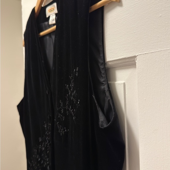 Talbots Black Velvet Button-Down Vest. Women’s Size 12 - Picture 5 of 11